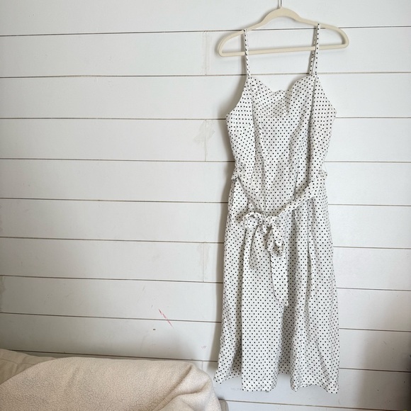 Polka Dot Tie-Waist Midi Dress - kate spade New York - Picture 8 of 15